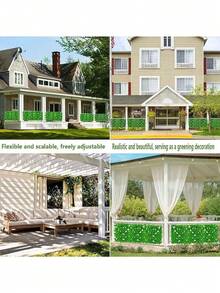 1pc/2pcs Expandable Artificial Ivy & Orchid Privacy Fence Screen - Green & Purple Phalaenopsis Orchids, Durable Weather-Resistant Plastic All-Season Indoor/Outdoor Decorative Barrier For Garden, Yard, Wedding, Mother's Day And June Festival Decor, Enhances Garden Aesthetics | Easy To Install Panels, Decorative Garden Fence - Multicolor - View 8