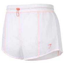 Gymshark Pulse Womens White/Pink Shorts - White and Pink - View 3