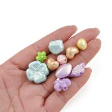 Pearl Color Bow, Heart & Five-Point Star Mixed Style DIY Handmade Beaded Bracelet, Necklace, Bag Accessory Wholesale - Multicolor - View 6
