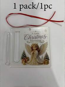 1Pc Acrylic Christmas Cash Gift Ornament, Rolled Bill Holder Xmas Tree Hanging Decoration, Festive Money Gift Keepsake Ornament With Velvet Ribbon, Holiday Present For Family Friends Coworkers - Multicolor - View 13