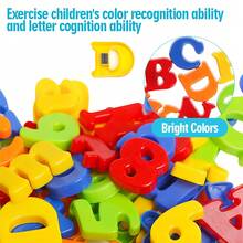 78pcs Magnetic Letters, Numbers And Math Symbols Fridge Magnets - Colorful Plastic Material With Storage Bucket; Montessori-Style Educational Learning Toy, Suitable As Birthday Or Christmas Gift; Also Can Be Used As Teacher Teaching Supplies Or Surprise Small Gift In Christmas Stockings. - Multicolor - View 3