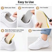 1 Pair Winter Insoles, Thick Warm Soft Insoles, Breathable EVA Cushioning Insoles, Unisex, Trimmable For Boots And Sneakers - Multicolor - View 3