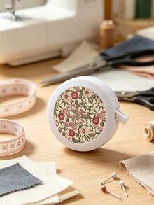 150cm/60 Inch Dual Scale Cozy Handmade Tool Retractable Tape Measure,Mini Portable Soft Ruler, Home Body Measuring Tape For Tailoring Sewing Office Home Study Use,Printed With Floral Patterns,For Sewing,Manual Diy,Gift For Handicraft Enthusiasts - A - View 2