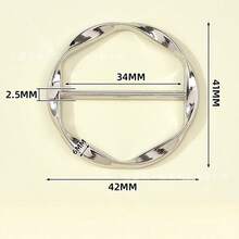 5pcs Multi-Functional Alloy Buckle Set - Versatile, Mix & Match, Shortening Tool, Corner Knot, Belt, T-Shirt Buckle, Casual Pop Culture Style - A - View 4