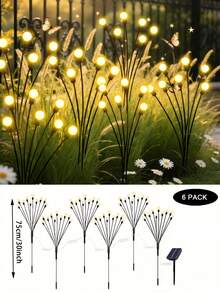 Solar Garden Lights - Upgrade Your Solar-Powered Swing Light, Wind-Driven Swing Light, Outdoor Light, Patio Path Decoration, Perfect For Halloween And Christmas Holiday Decorations. - Firefly - View 13