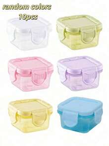 Mini Squeeze Cap Container - Square Sauce Jar, Suitable For Seasoning, Honey, Sauce, Small Gifts - Multi-Functional For Food Storage, Portion Control, Suitable For Coffee, Tea, Seasoning And Dry Goods, Kitchen Organization And Storage, Kitchen Accessories - Multicolor - View 10