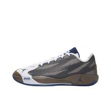Nike Jordan Luka .77 PF Comfortable Fit Basketball Shoes Men's White Brown Blue - Brown - View 15
