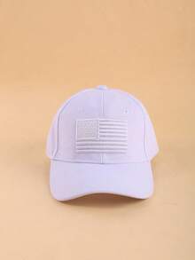 1pc Men's American Flag Embroidered Baseball Mesh Cap, Adjustable Sun Protection Casual Hat For Spring/Summer Outdoor Travel, Beach Vacation - Multicolor - View 4