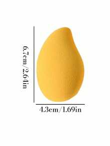 1/3/6pcs Mango Shaped High Rebound Makeup Sponge, Soft And Skin-Friendly, Creates Flawless Base Makeup, Suitable For Liquid Foundation And Loose Powder, Dry And Wet Use, Travel Essential - Multicolor - View 8