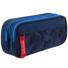 1pc Pencil Case, Large Capacity Pen Bag, Suitable For Boys And Girls Storage Pen Pouch, Portable Office Stationery Organizer And Makeup Bag, With Three Multi-Functional Compartments, [Blue.Black.Green.]Random Color, Random Packaging - A - View 3