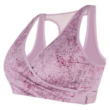Gymshark Chalk Womens Malow Purple Sports Bra - Purple - View 2