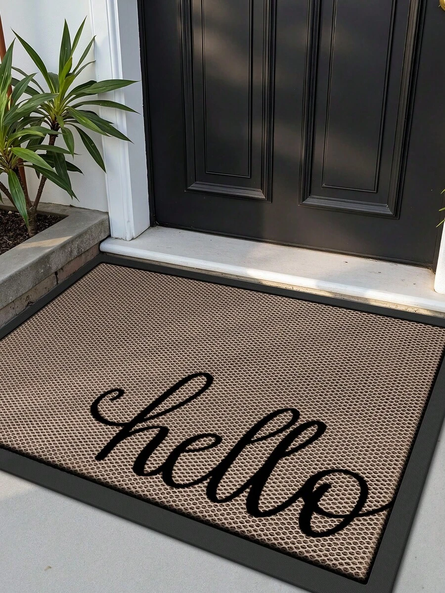 DAJIANG 1 pieza Felpudo de goma PVC engrosada, con malla elástica, apto para uso interior y exterior, fácil de limpiar (solo lavado a mano), aplicable para espacios domésticos y comerciales, múltiples tamaños disponibles, alfombra de cocina con decoración navideña