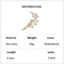 1PC Newly Launched "Joyful Peacock" Brooch For Luxury Coat, Suit And Formal Dress, Small Exclusive High-End Style Pin. - Multicolor - View 9
