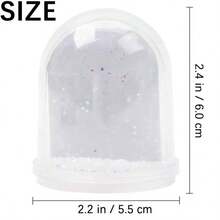 1pc Handmade Plastic Snow Globe Photo Frame, Plastic Snow Globe Photo Frame Decoration, Transparent PET Plastic Material, Suitable For DIY Crafts, Create Unique Home Decor, Birthday Gift, Christmas Decoration - Plastic Snow Globe - View 7