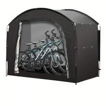 [Fits 2-3 Bicycles] Extra Large Outdoor Bicycle Cover Tent - UV Resistant, Fits 2-2 Bicycles, Portable, Foldable For Garage/Garden Storage - A - View 11