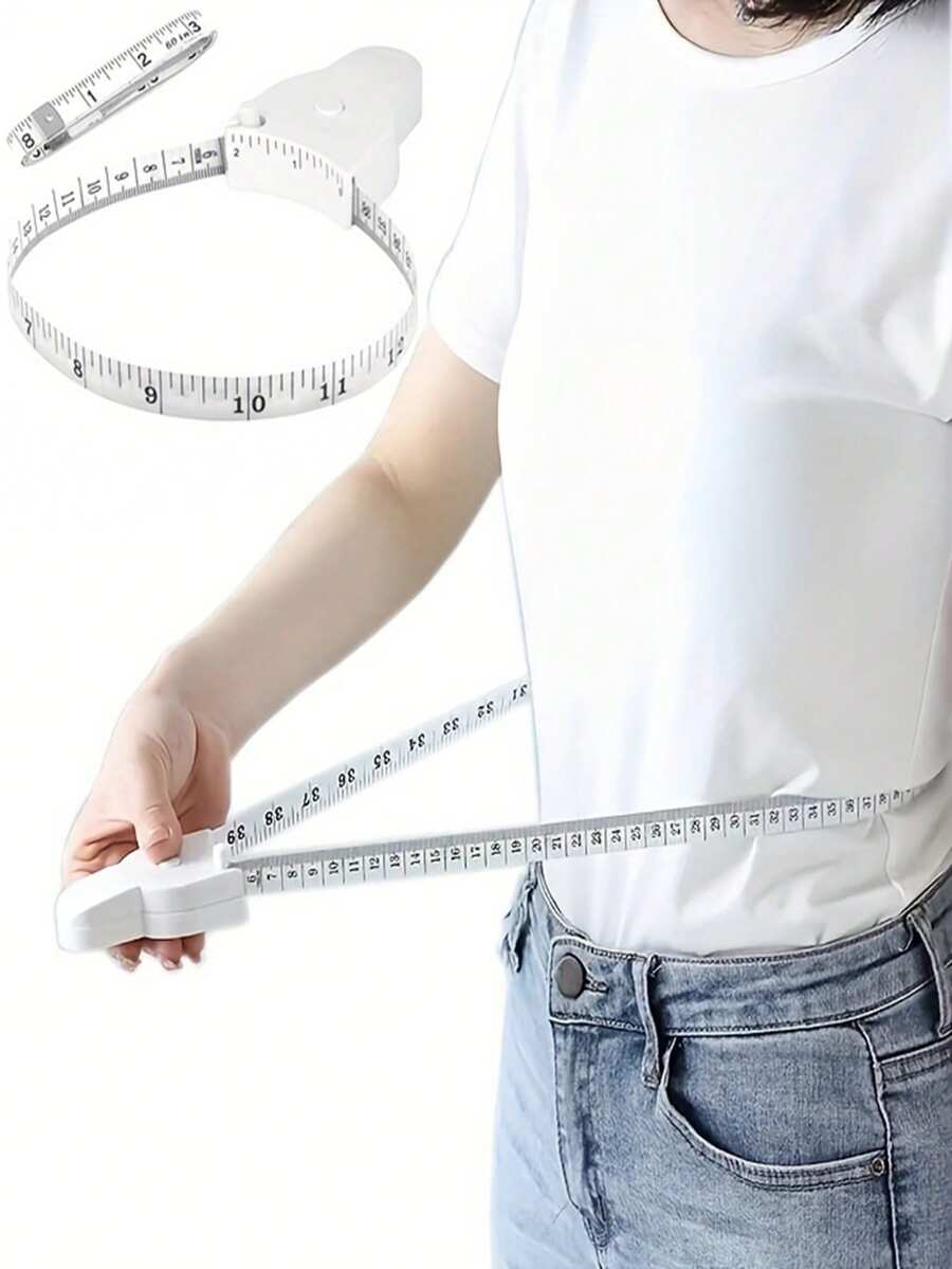 1/2pcs Automatic Retractable Body Tape Measure, Lockable Self-Tightening Measuring Tape, High Precision Body Measurement Ruler, Portable Waist, Hip, Thigh And Abdominal Circumference Measuring Tool, Soft Flexible Body Tape Measure With Locking Mechanism, Fitness Shaping Tracking Ruler, Lightweight Compact Daily Measurement Instrument, Multi-Functional Home Fitness Accessory, Suitable For Weight Management, Fitness Training, Daily Body Data Recording, Personal Health Monitoring And General Household Measurement.