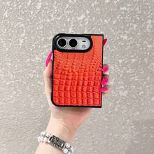 1pc Popular Fashion Crocodile Pattern Multi-Color Choice Foldable Phone Case Protective Shell Smart Phone Case Fashion Phone Cover ,Girlfriend,Valentine's Day Gift,Back To School Gift,Birthday Gift,Compatible With Apple 18fold,IPhoneDuo - Multicolor - View 4
