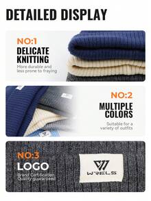 1pc WRELS Women's Knitted Beanie Hat, Warm Thick Windproof Earflap Knit Cap, Suitable For Winter Outdoor Sports & Running - Multicolor - View 3