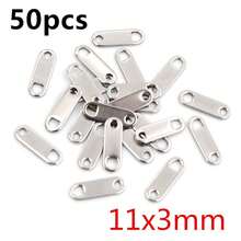 50pcs Stainless Steel Small Charms Pendants For Extension Tail Chains Pendant DIY Jewelry Making Findings Accessories Necklace Bracelet - Steel - View 12