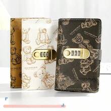 100-Page A6 Locked Binder, Bear Pattern, Budget Tracker, Cash Notebook, Perfect For Back-To-School - A6 - View 2