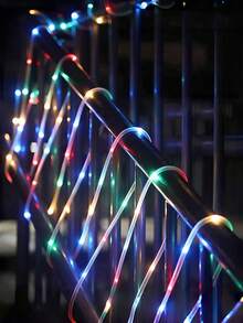 1pc Outdoor Rope Light, Water Pipe Light, 8 Modes, IPX4 Waterproof, Multi-Color Options, Flexible Transparent Tube, Suitable For Indoor Bedroom, Garden, Backyard, Patio, Porch, Pool, Party, Tree Decoration, Thanksgiving, Halloween, Christmas Decoration - M33 Tube Light - View 6