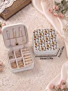 Women'S Jewelry Box With Butterfly Print-Portable Travel Jewelry Storage Case For Women Ring Earring Necklaces-Top Choice For Holiday Gift - Butterfly Design - View 14