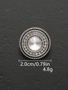 4pcs/Set Round Crystal Rhinestone Glass Metal Buttons, Handmade Sew-On Decorative Buttons, Suitable For Fur Coats And Winter Jackets, Women's Fashion Accessories, Jewelry Making Crafts - Multicolor - View 23