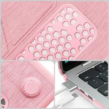 Stand Cover For MacBook Air 13 M5 2026 Hard Shell Compatible With M2 M3 M4 Air 13 Model A2681 A3113 A3240 A3449, Fabric Plastic Protective Cover With Bracket Bottom Shell For MacBook Pro 14,Air 15, Pro 16.2, Neo 13 A18 Pro A3404 - View 10