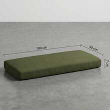 Indoor & Outdoor UV-Resistant Bench Cushion – Black, 100*50*8 Cm | Chair Cushion In Der Turkei - Dark Green - View 4