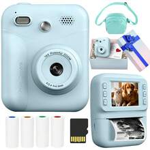 Kids Digital Camera With Instant Photo Printing - 8X Optical Zoom, 1080P HD Video, Built-In Flash, 4 Rolls Of Color Photo Paper (Red/Blue/Orange/Green), Portable And Easy To Use, Best Gift For Holidays And Special Occasions (Christmas, Birthday, New Year) - Multicolor - View 31