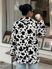 Women Coats - Black and White - View 3