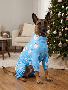 1PC Christmas Dog Pajamas - Soft Warm And High Stretch Full Coverage Pet Rompers, Anti Licking & Bug Protective Jumpsuit For Small Medium Large Dogs, Christmas All Over Printing Dog Clothes - Cute Cartoon Snowman Pattern - Multicolor - View 10
