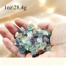 Colorful Fluorite Gravel, Mixed Color Fluorite Crushed Stones, Suitable For Aquarium, Fish Tank, Flower Pot, Bonsai, Terrarium, Garden Decoration And DIY Crafts - Color - View 9
