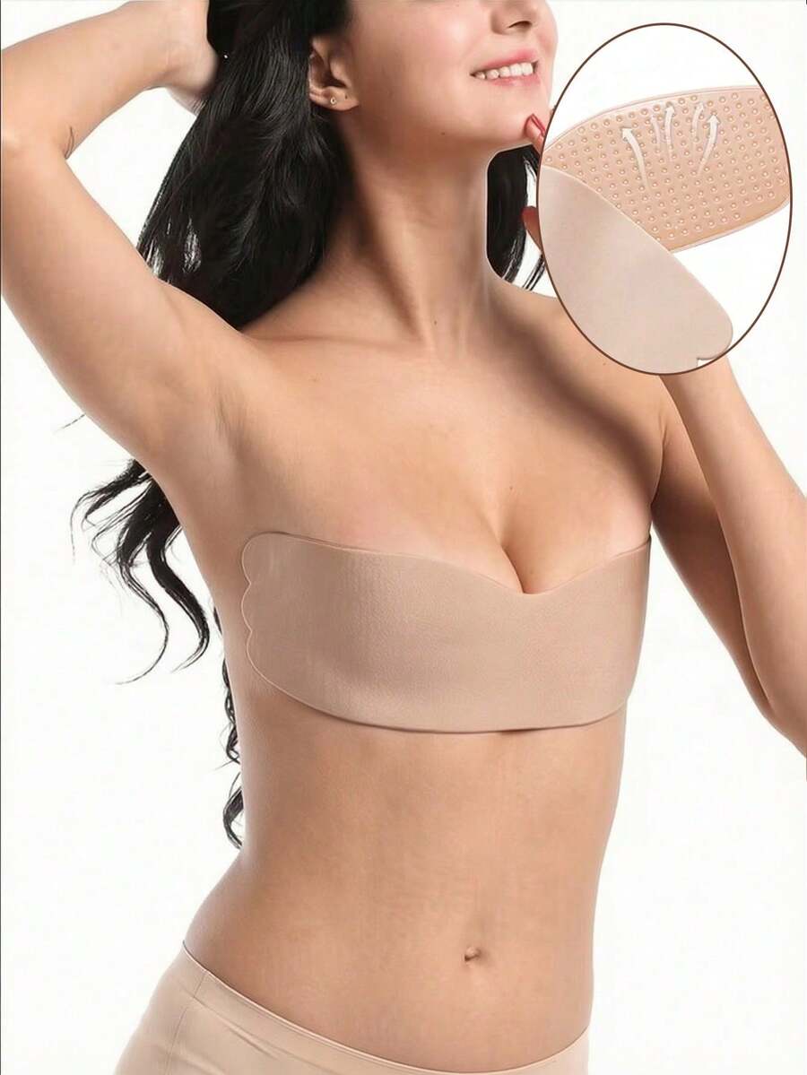 1pc Seamless Silicone Nipple Cover, One-Piece Natural Lift, Suitable For All Outfits