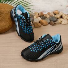 Children's Studded Football Shoes, Wear-Resistant Anti-Slip Stud Sole, Secure Lace-Up, Breathable Lining, Comfortable And Easy To Wear For Field Training Sports - Blue - View 3