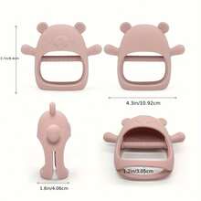 Infant Teether, Hand-Grip Teething Toy, Glove Teether Easy To Hold, Suitable For 0+ Months Old - Multicolor - View 3