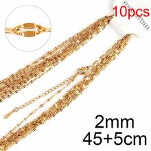 10pcs Stainless Steel Lip Chain Necklaces Findings Gold Silver Color Link Chains Choker For DIY Jewelry Necklace Making Accessories - DIY Necklace - View 8