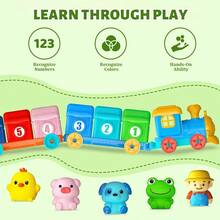 12 Months 2-3 Years Old Children Colorful Sorting Learning Toy, Montessori Christmas Gift Stocking Filler, Counting Matching Sorting Learning Farm Train, Includes 9 Farm Animals, Birthday Gift For Boys And Girls - Multicolor - View 11