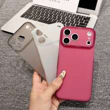 Matte Semi-Cover Soft Shell Shockproof Phone Case, Cute Shock-Absorbing Camera Lens Protective Cover, Soft Ultra-Thin Protective Case, Compatible With IPhone 18 17 16 15 14 13 Pro Max 18 Pro Max 11 Phone Case, Various Holiday Gifts - Matte Black - View 6