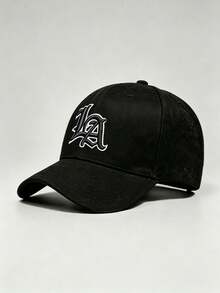 1pc Gothic Men Hat, Letter LA Embroidered Hats For Men Adjustable Baseball Cap Perfect For Parties, Travel, Sun Protection, And Styling - Multicolor - View 4