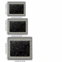 Retro Black Golden Floral Houndstooth Frame Appliance Top Protective Mat, Anti‑Slip Waterproof Dust Resistant Washer Dryer Cover Pad Household Decoration - Vintage Floral - View 10