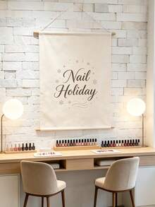 1pc Custom Logo Banner Vertical Business Sign,Personalized Your Logo/Text Hanging Fabric Banner,Market Display, Pop Up Shop Branding,Vendor Booth - Multicolor - View 4