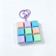 Clicky, Creamy Texture And Quiet Keyboard-Style Stress Relief Toy With Keychain Design, Perfect Gift For Adults Seeking To Improve Focus And Relieve Work Anxiety - Multicolor - View 7