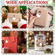 120pcs Christmas Gift Label Stickers, Christmas Gift Label Stickers, Self-Adhesive Christmas Name Label Stickers, Christmas Label Stickers For Gift Wrapping Envelopes Holiday Decoration - Multicolor - View 7