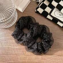 Polka Dot Mesh Double Layer Fashion Fabric Hair Scrunchie, Multi-Functional Suitable For Party And Birthday, Ideal Mother's Day Gift - Polka Dot Hair Tie - View 11