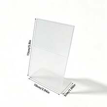 2pcs Acrylic Sign Holder | Clear Plastic Display Stand, Suitable For Brochures, Menus, Flyers, Documents, Photos, Business Cards, 8.5"X11" Frame Size | Office & Desktop Display Stand - A - View 3
