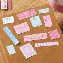 Writable Die-Cut Washi Tape, Sunshine Variation Series, Minimalist Basic Planner Decorative Stickers, Suitable For Notebooks, Diaries, Planners, Back To School Season, School Opening Season - A - View 2
