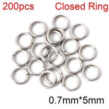 200pcs Stainless Steel Open Jump Rings Split Rings Findings Connectors For DIY Jewelry Necklace Bracelet Making Supplies Accessories - Closed-mouth Ring - View 8
