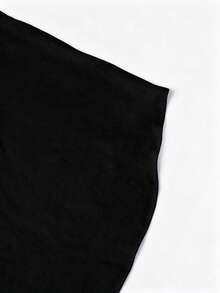 Plus Size Women's Solid Color Off Shoulder Flare Sleeve Blouse Black - Black - View 5