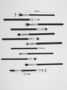 12/6pcs Full Eye Makeup Set, Suitable For Daily Use, Holiday Gift For Friends, Holiday Party Or Travel - Black - View 4